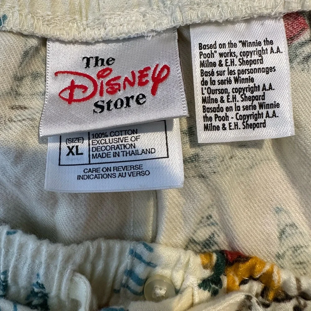 Disney Cream Winnie the Pooh Sleepwear 100% Cotton Shorts Size XL - Picture 5 of 6